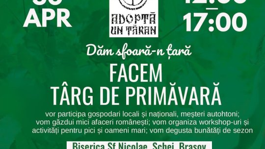 Târg de primăvară, sâmbătă, la Biserica Sf. Nicolae