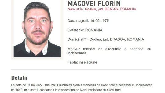 Om de afaceri din Brașov, condamnat definitiv la 6 ani de închisoare, dat în urmărire internațională