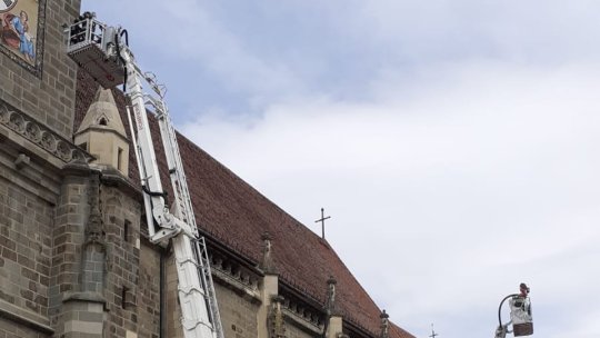 Exercițiu de incendiu la Biserica Neagră, joi după amiaza