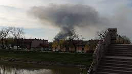 ANM: Norul de fum provenit de la incendiul de vegetație de la Cernobîl se îndreaptă către estul Ucrainei