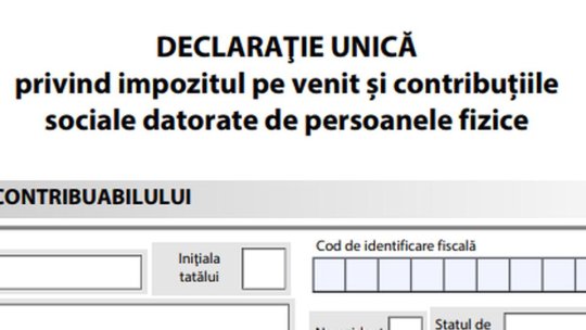 Contribuabilii mai pot depune până pe 25 mai declaraţia unică privind impozitul pe venit şi contribuţiile sociale datorate