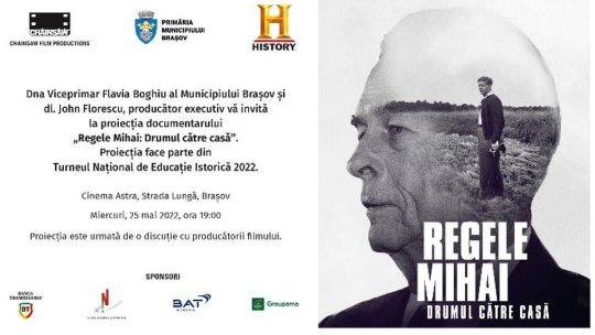 Filmul documentar "Regele Mihai " Drumul spre casă", la Cinema Astra, miercuri