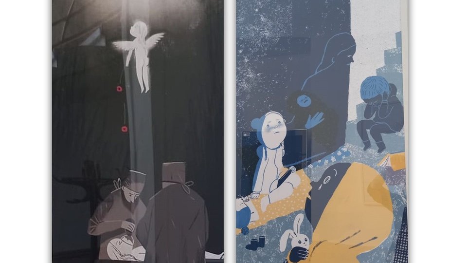 Prima expoziție a ilustratorilor ucraineni pe tema războiului din România este la Facultatea de Litere Brașov