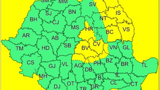 Cod galben de intensificări ale vântului, la Brașov