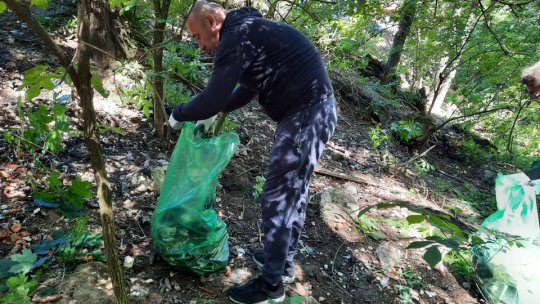 Peste 200 de saci umpluți cu gunoaie în doar o oră, în zona Pârâul Rece