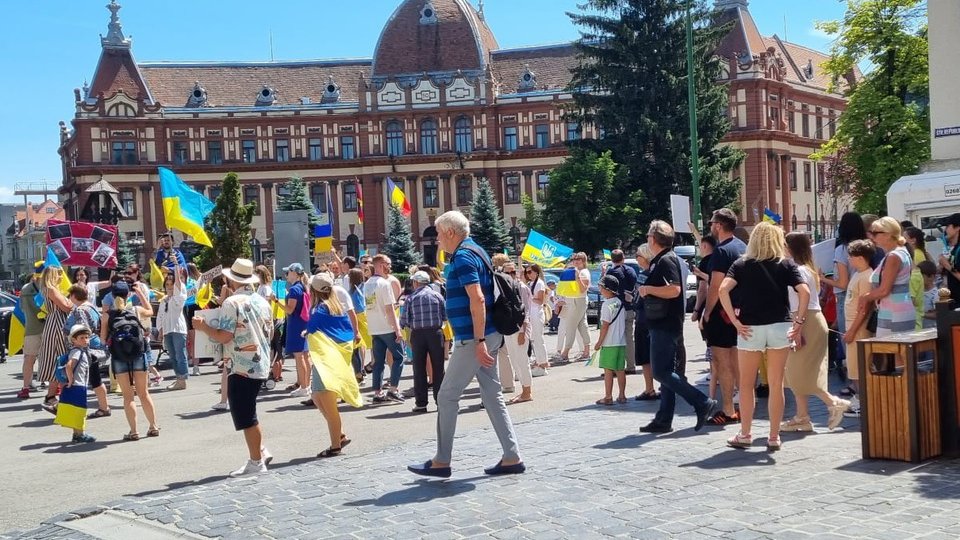 Miting de susținere a soldaților ucraineni reținuți în Rusia