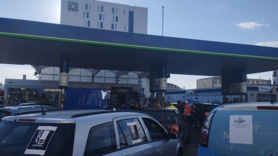 Brașovenii au protestat împotriva creșterii nejustificate a prețului carburanților