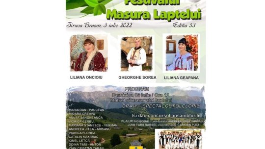 "Măsura Laptelui", duminică, la Șirnea