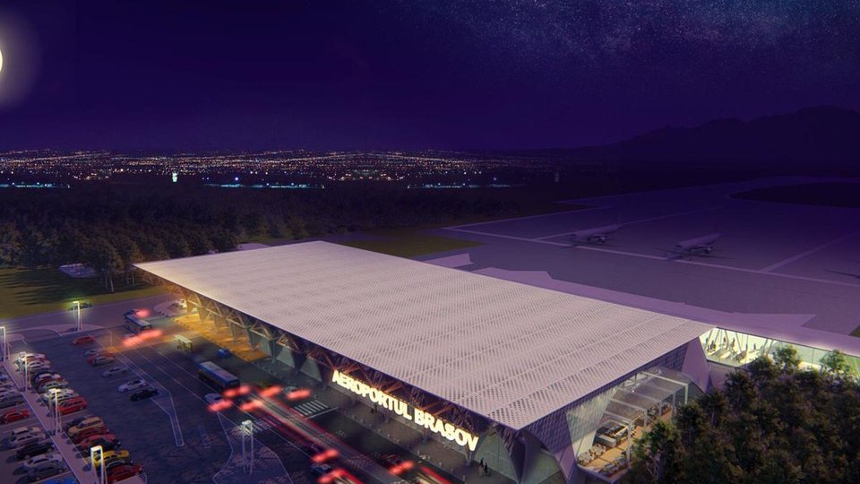 Lucrările la clădirea de contingență de pe șantierul Aeroportului Brașov-Ghimbav, finalizate în perioada următoare