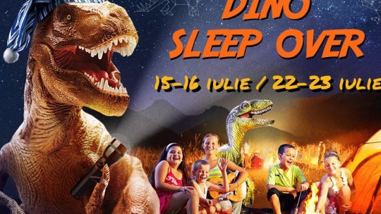 O noapte printre dinozauri, la Râșnov