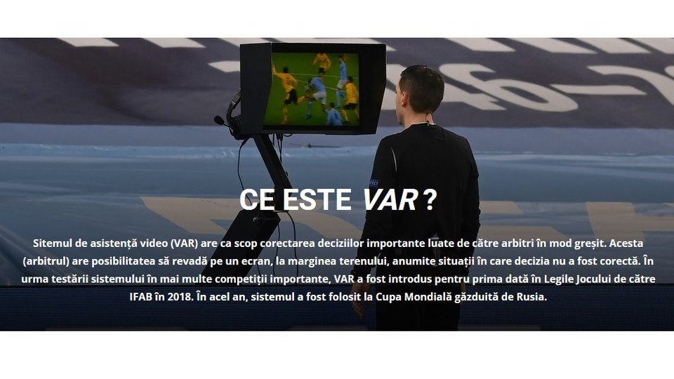 Moment istoric pentru fotbalul românesc. Arbitraj video, în Liga 1