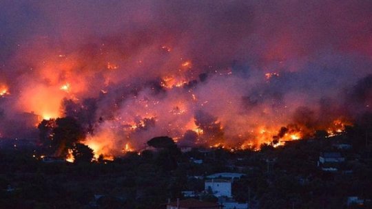 Incendiu în insula grecească Thassos