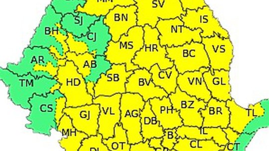 Cod galben de instabilitate atmosferică accentuată, la Brașov