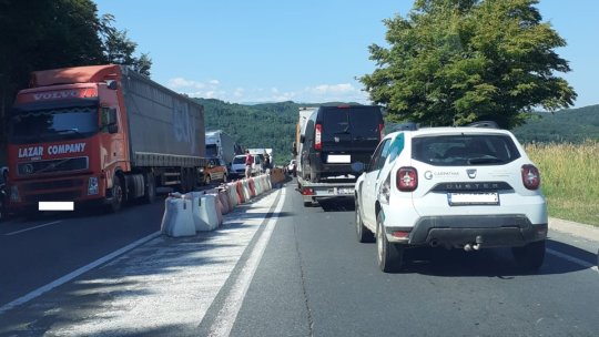 Trafic blocat pe DN1 între Perșani și Vlădeni
