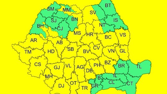 Brașovul, sub cod galben, până duminică