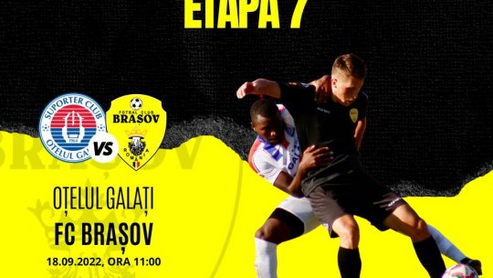 FC Braşov - Oţelul Galaţi, duminică, în Liga a 2-a
