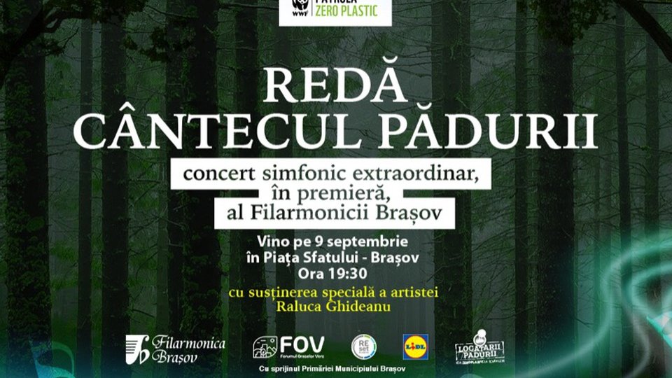 "Cântecul Pădurii", interpretat la instrumente din plastic, vineri, în Piața Sfatului