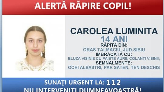 Alertă răpire copil! Copilă de 14 ani din Tălmaciu, luată cu forța de acasă de 4 persoane mascate