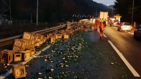 Circulație îngreunată pe DN1, la Predeal