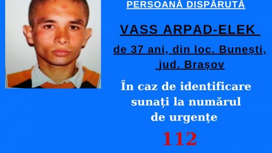 Bărbat de 37 de ani din Bunești, dat dispărut
