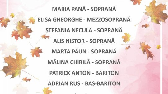 "Armonii de toamnă", vineri, la Casa Mureșenilor