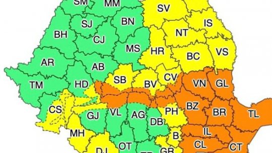Avertizare meteo de ninsori, vânt și viscol, în județul Brașov