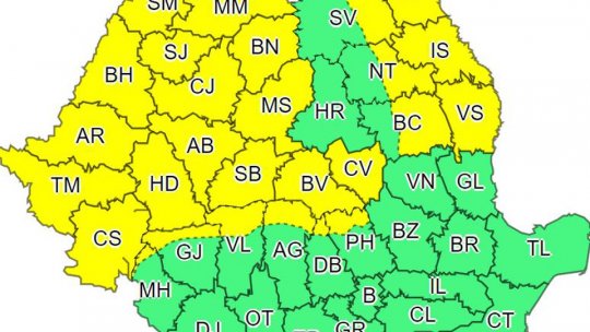 Brașovul sub Cod Galben până sâmbătă dimineață