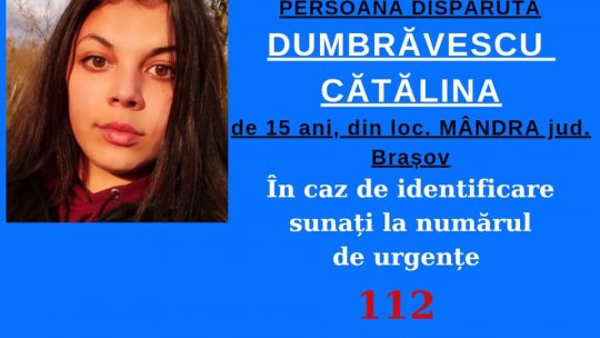 Minoră de 15 ani căutată de polițiștii brașoveni