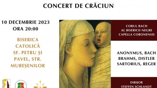 Concert de Crăciun susținut de Corul Bach al Bisericii Negre, în 10 decembrie
