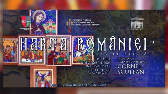 Atelier de pictură pe sticlă, pentru copii, la Reduta, de Ziua Națională