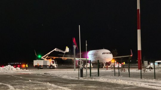 Prima degivrare, ieri, la Aeroportul Brașov