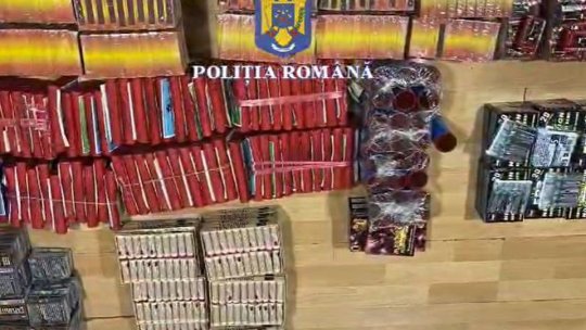 VIDEO Polițiștii brașoveni au confiscat peste 1000 de kilograme de articole pirotehnice
