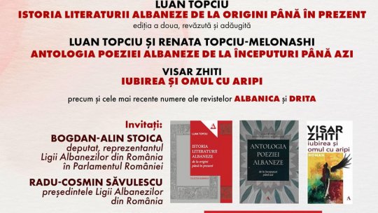 Invitație la prezentarea literaturii albaneze în limba română, la Brașov