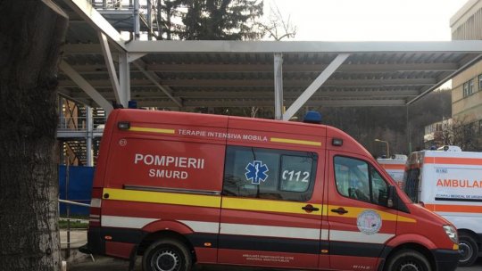 Autoturism răsturnat pe str. Zaharia Stancu, luni dimineața