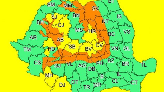 Brașovul se află sub avertizare cod portocaliu de viscol, până miercuri
