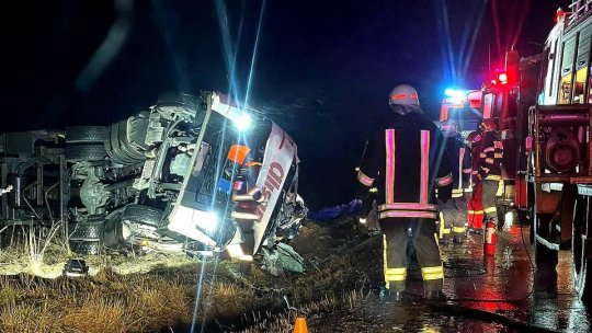 Pericol de explozie pe șosea!