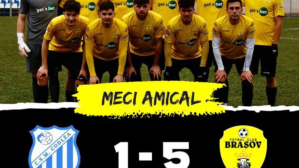 Victorie pentru FC Brașov în amicalul cu CSM Codlea