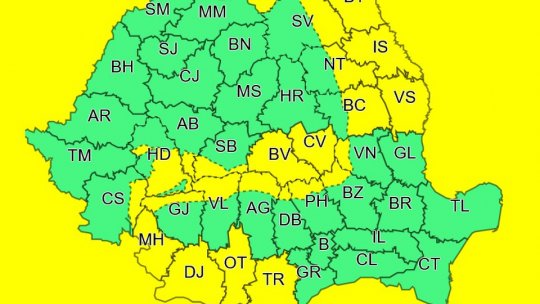 Cod galben de intensificări ale vântului, la Brașov