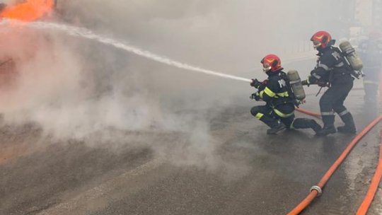 Incendiu la o clădire de birouri din Măieruș