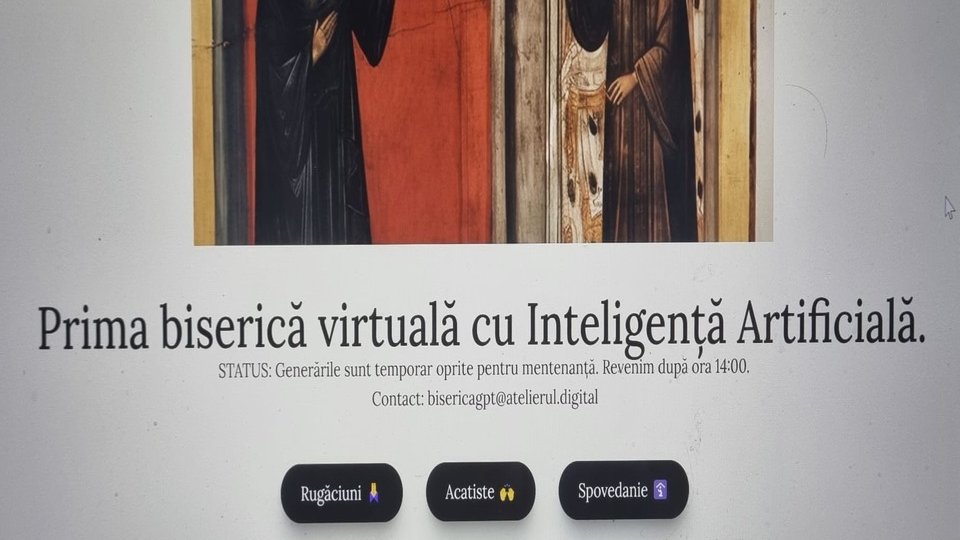 La un click distanță de iertarea păcatelor, a fost lansată Biserica Virutală cu Inteligență Artificială