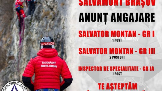 Posturi scoase la concurs la Serviciul Public Judeţean Salvamont Braşov