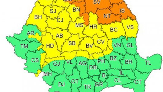 Brașovul, sub incidența codului galben de ninsori