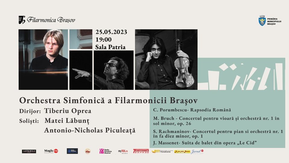 Rapsodia Română, de Ciprian Porumbescu, se va auzi joi seară, pe scena Filarmonicii Brașov