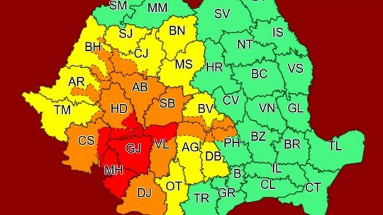 Cod galben de averse și intensificări ale vântului, la Brașov