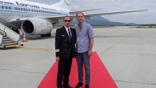 Interviu cu Cătălin Prunariu, pilotul primei curse Tarom ce a aterizat astăzi la Brașov