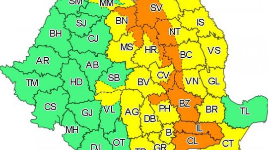 Brașovul, sub avertizare cod galben de vreme rea