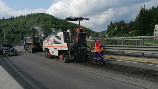 Lucrări de reparații pe DN1, la Predeal