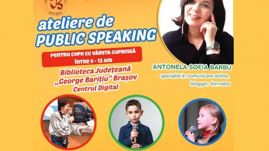 Ateliere de public speaking pentru copii, la Bibliotecă