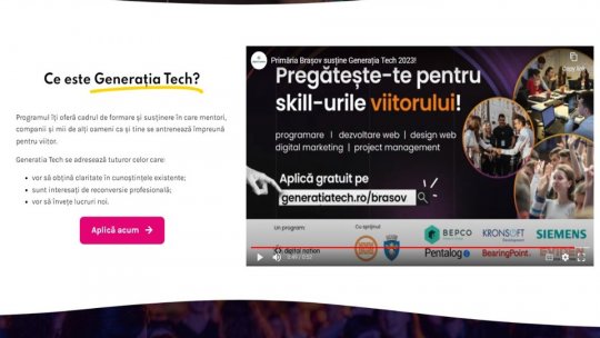 Au fost deschise înscrierile pentru bursele din Generația Tech