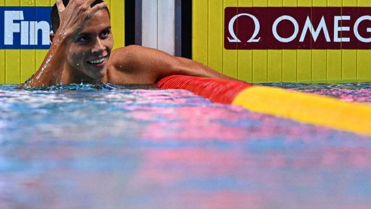 David Popovici, calificat în finala probei de 200 m liber din cadrul Campionatelor Mondiale de nataţie